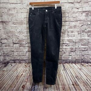 White House Black Market Gray Velvet Skinny Zipper Hem Pants